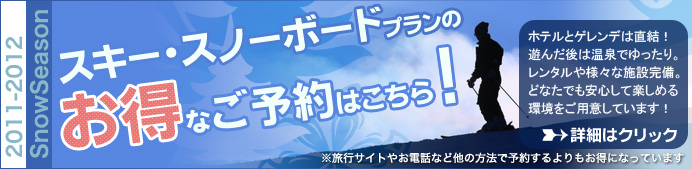 お得なスキー、スノーボードプラン